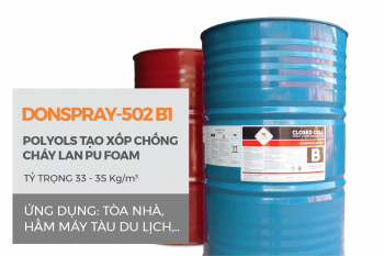 DONSPRAY-502B1 – POLYOLS TẠO XỐP PU FOAM CHỐNG CHÁY – CÁCH NHIỆT HẦM MÁY TÀU THỦY